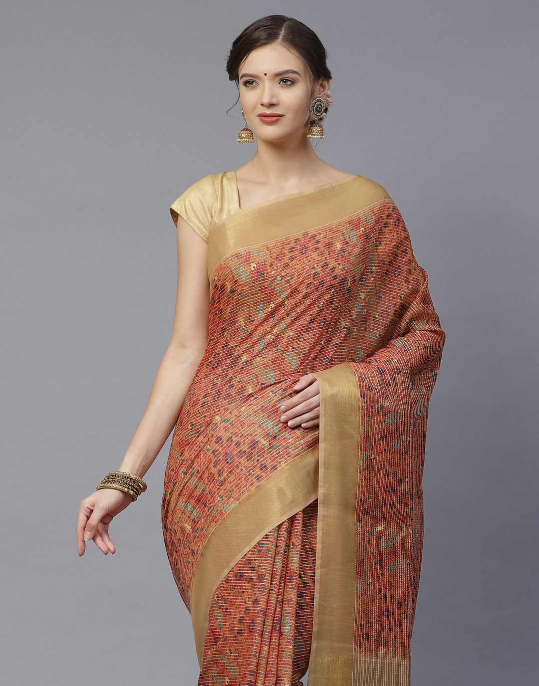 Cotton Chanderi Printed Saree