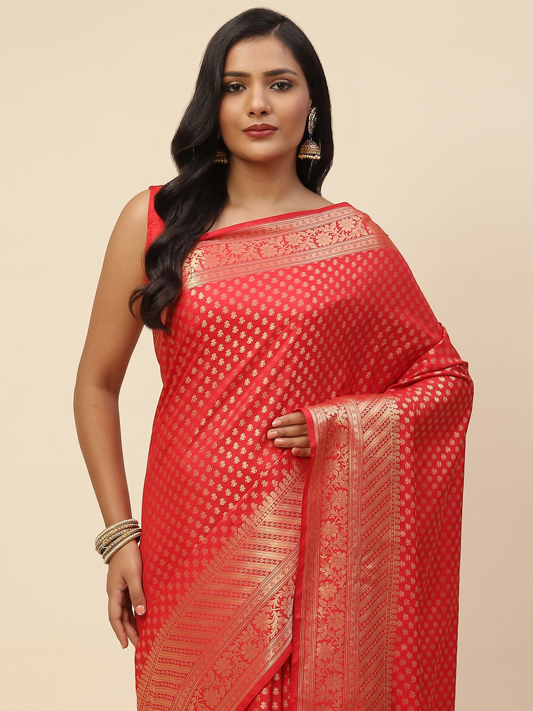 Zari Booti Cotton Woven Saree