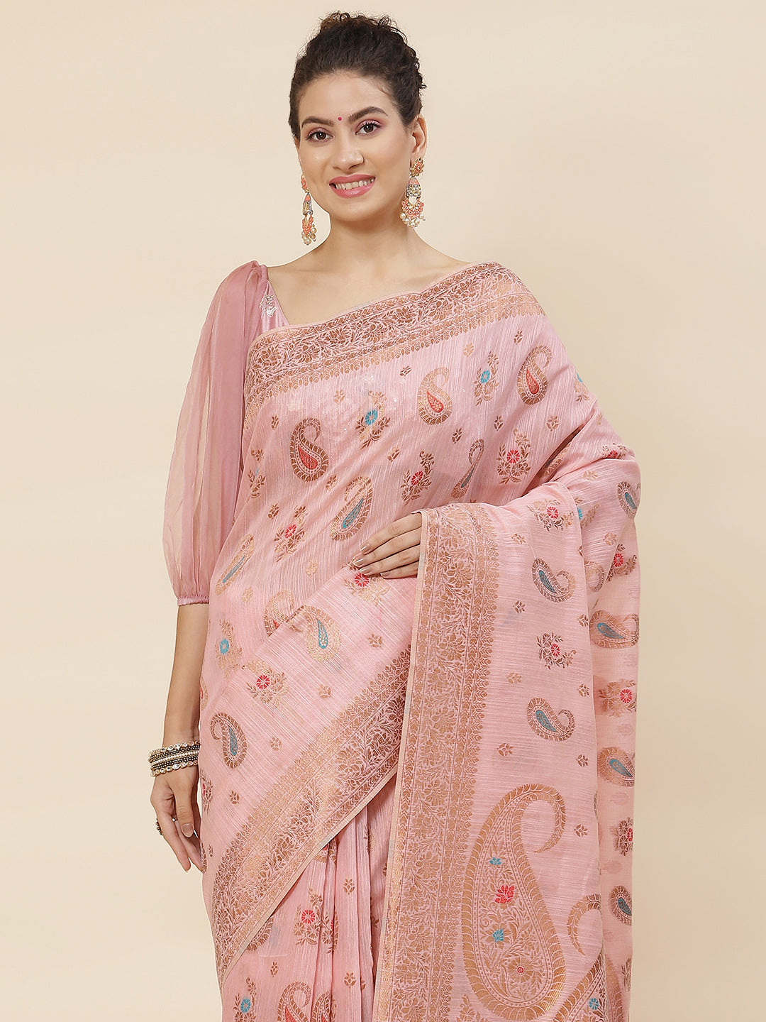 Parsley Woven Cotton Saree