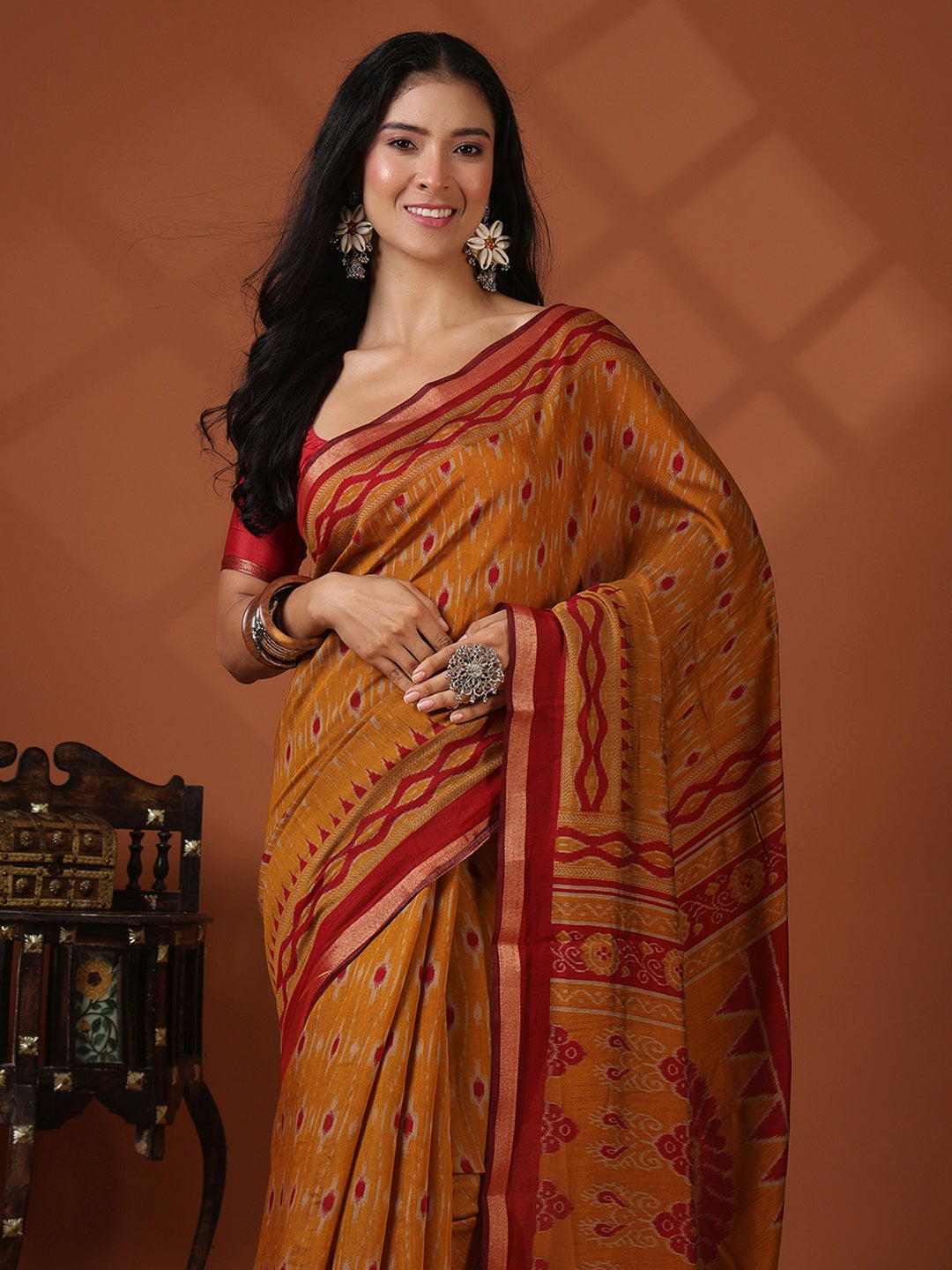 Digital Printed Art Silk Saree