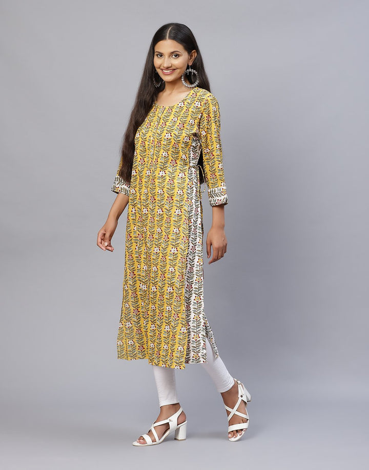 Floral Print Cotton Kurti