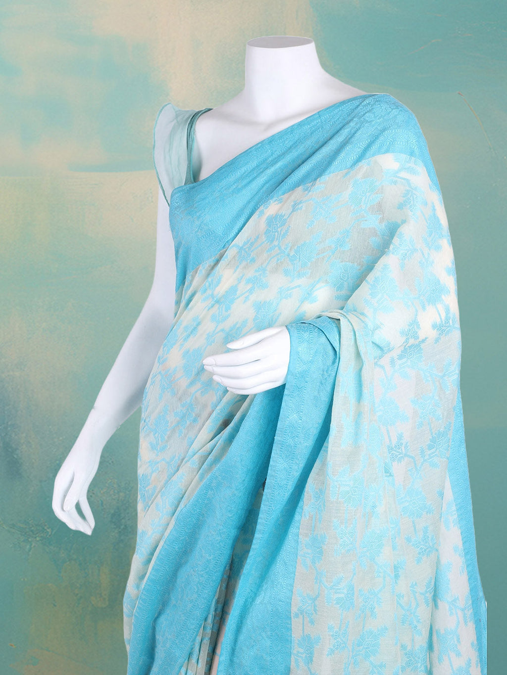 Resham Woven Design Cotton Saree