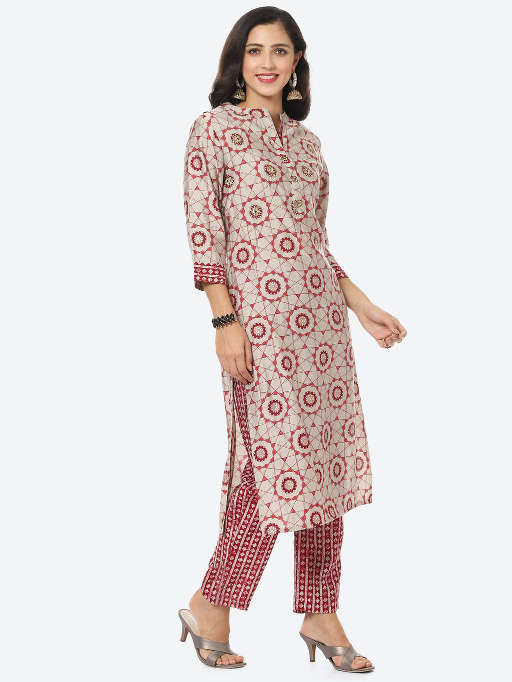 Printed Muslin Kurti With Pant
