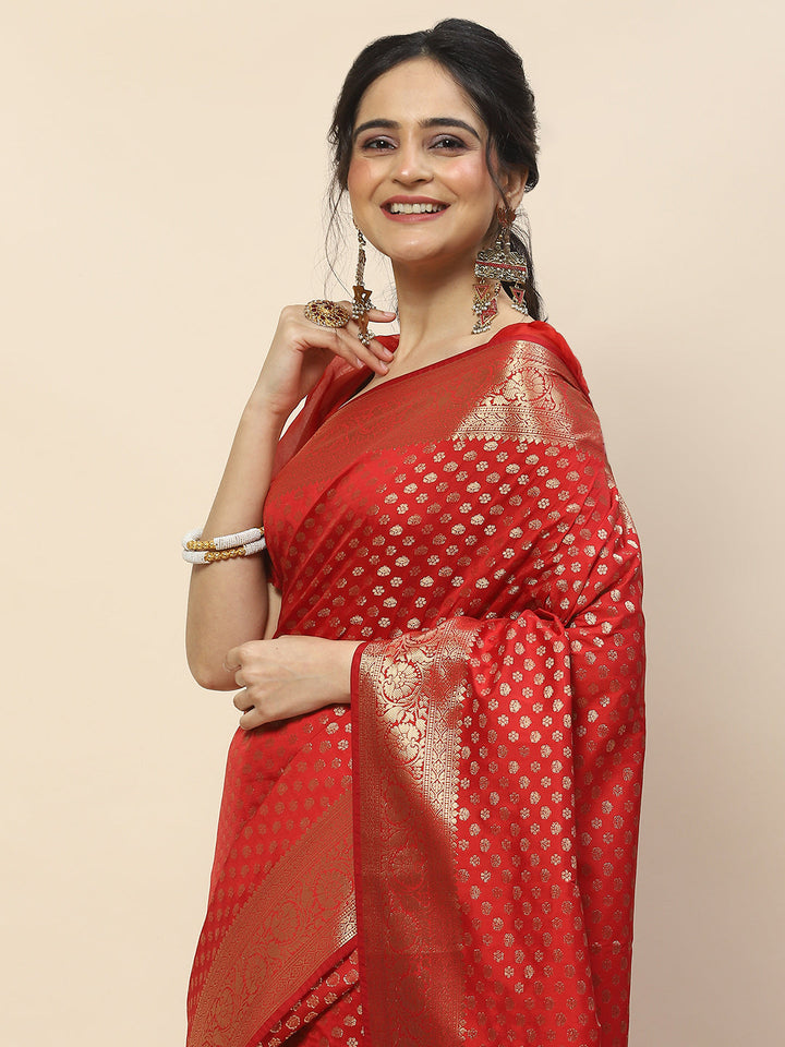 Zari Booti Woven Art Silk Banarsi Saree