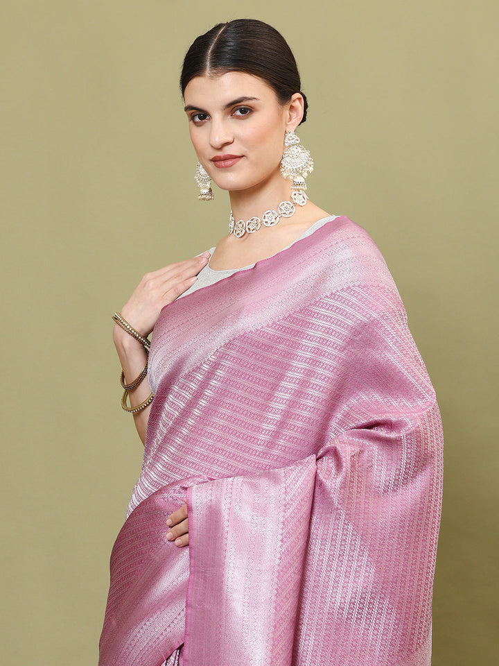 Zari Jaal Brocade Handloom Woven Saree