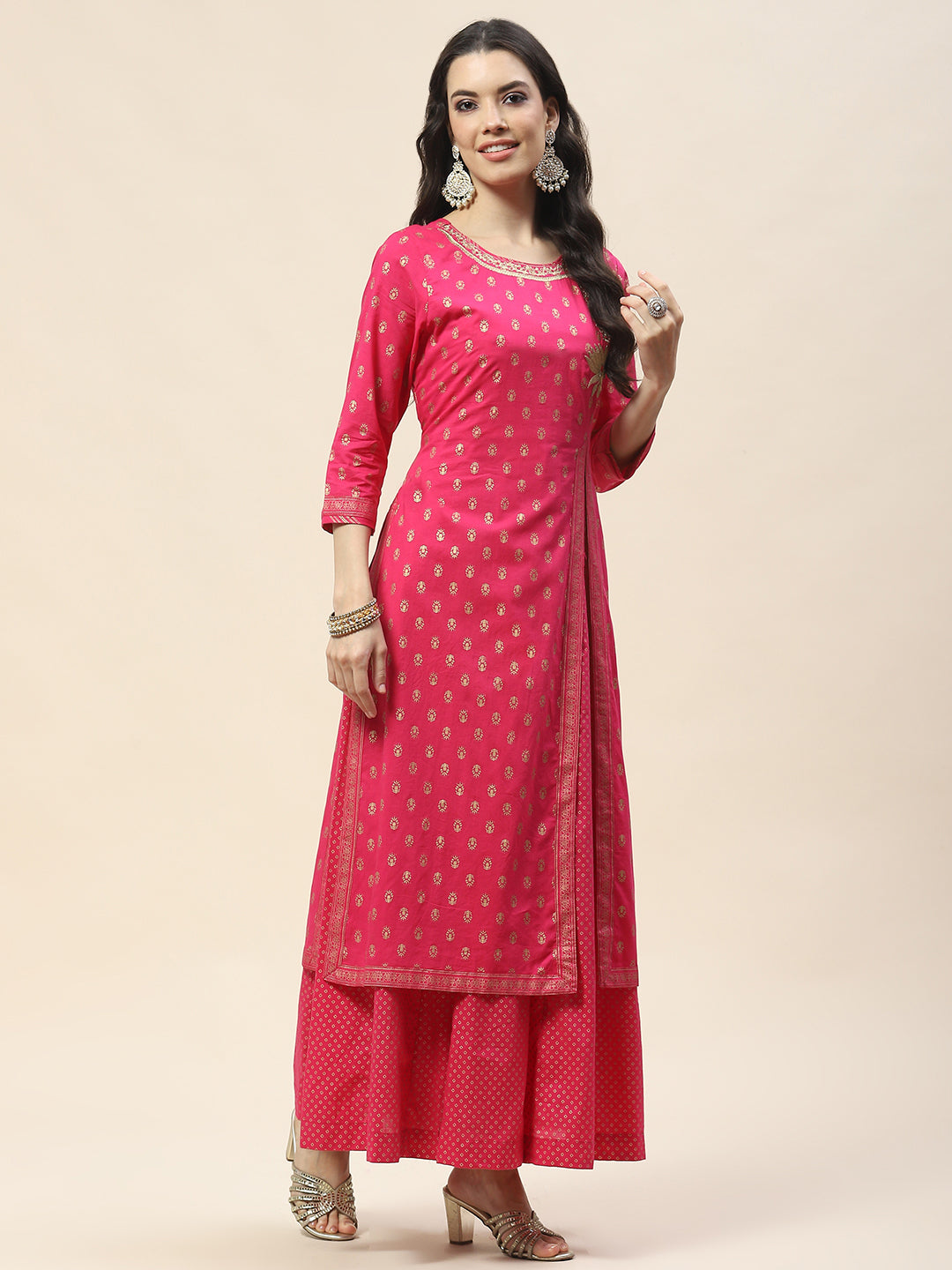 Embroidered Cotton Anarkali Kurta