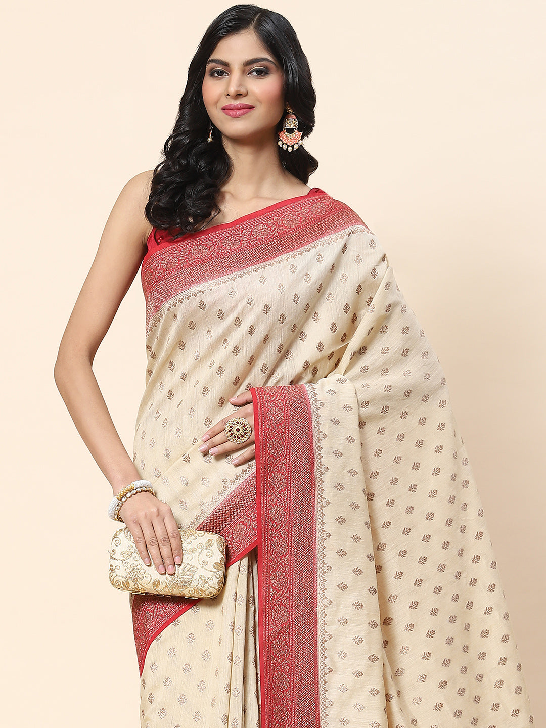 Antique Booti Banarasi Woven Saree