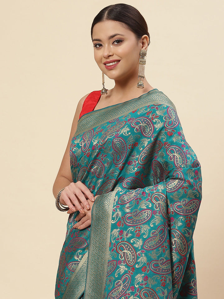 Zari Jaal Handloom Woven Saree
