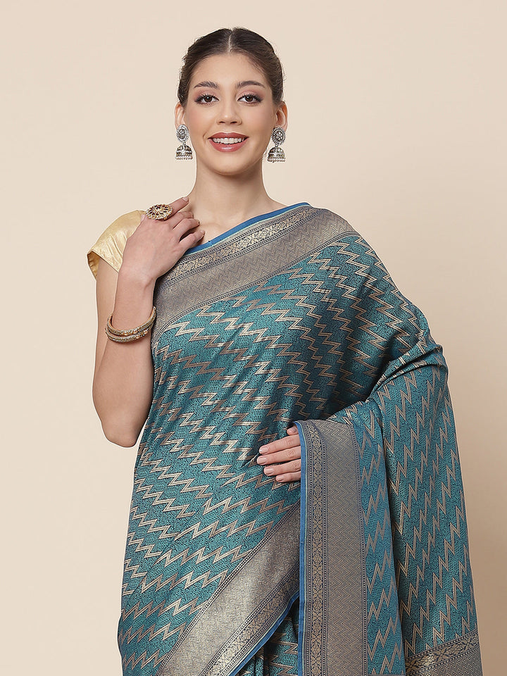 Zari Jaal Cotton Woven Saree