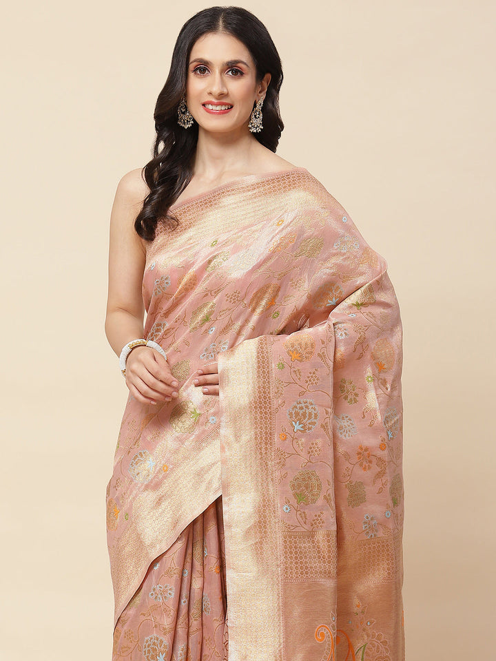 Zari Jaal Woven Cotton Saree