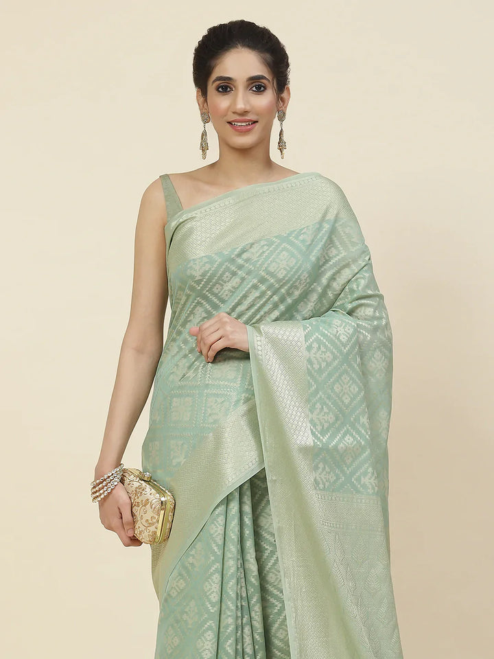 Zari Jaal Cotton Woven Saree