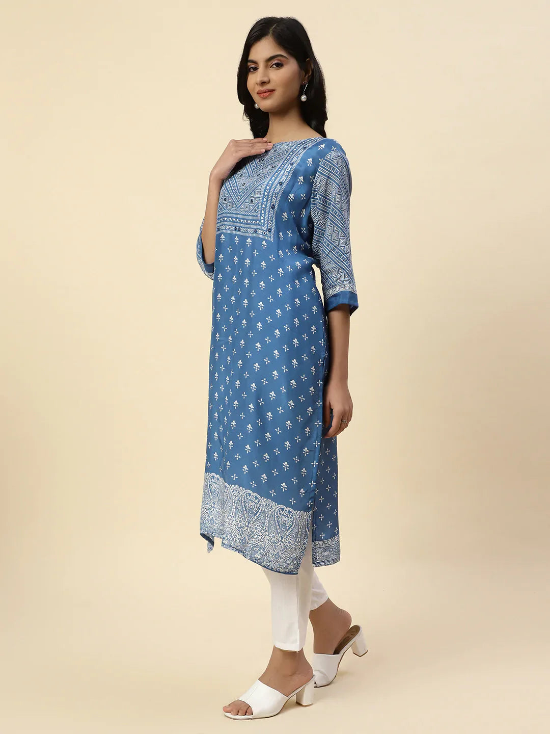 Printed Muslin Kurta