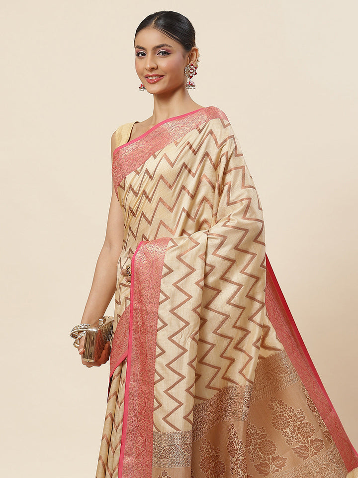 Zari Jaal Woven Handloom Saree