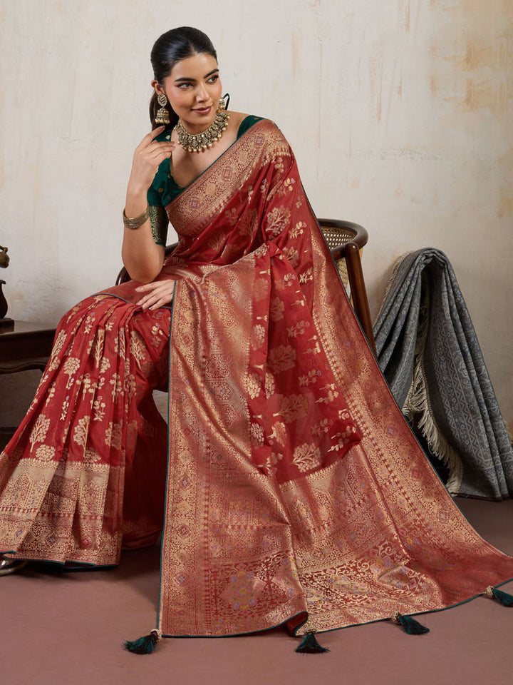 Woven Design Makhmal Silk Saree