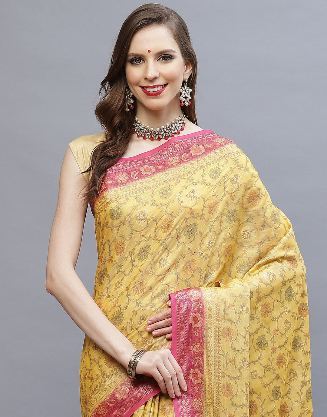 Resham Jaal Tussar Woven Saree