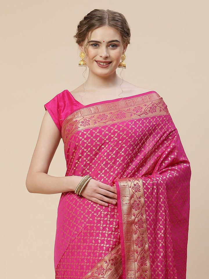 Zari Jaal Cotton Woven Saree
