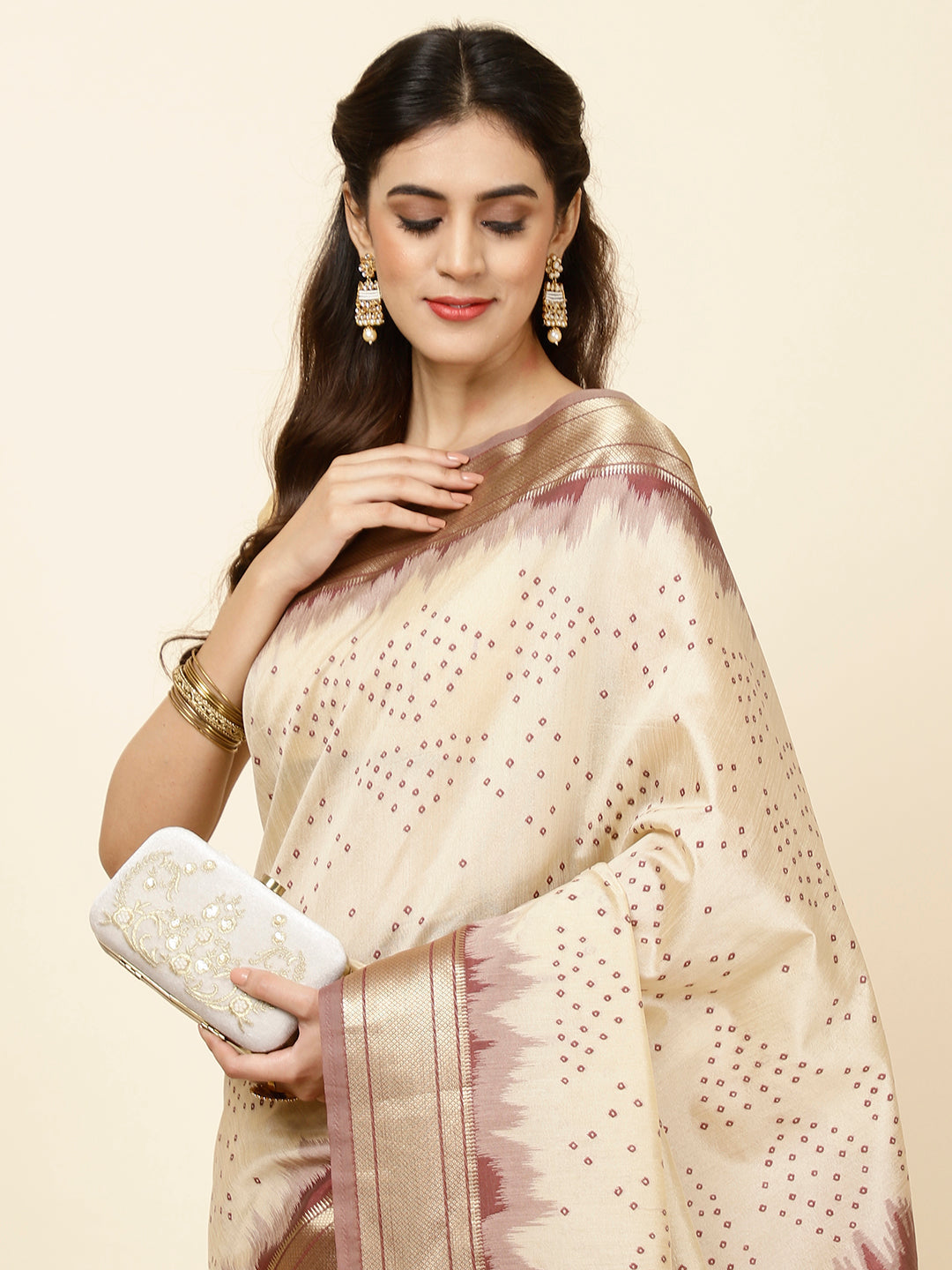 Zari Border Woven Tussar Saree