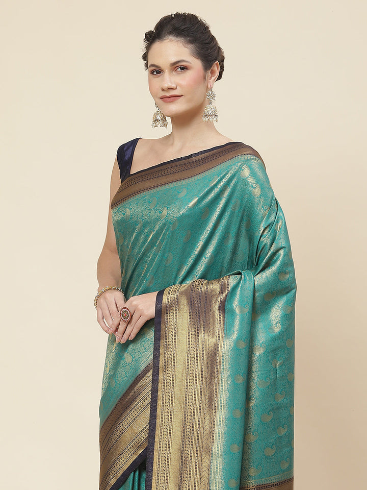 Zari Jaal Woven Handloom Saree