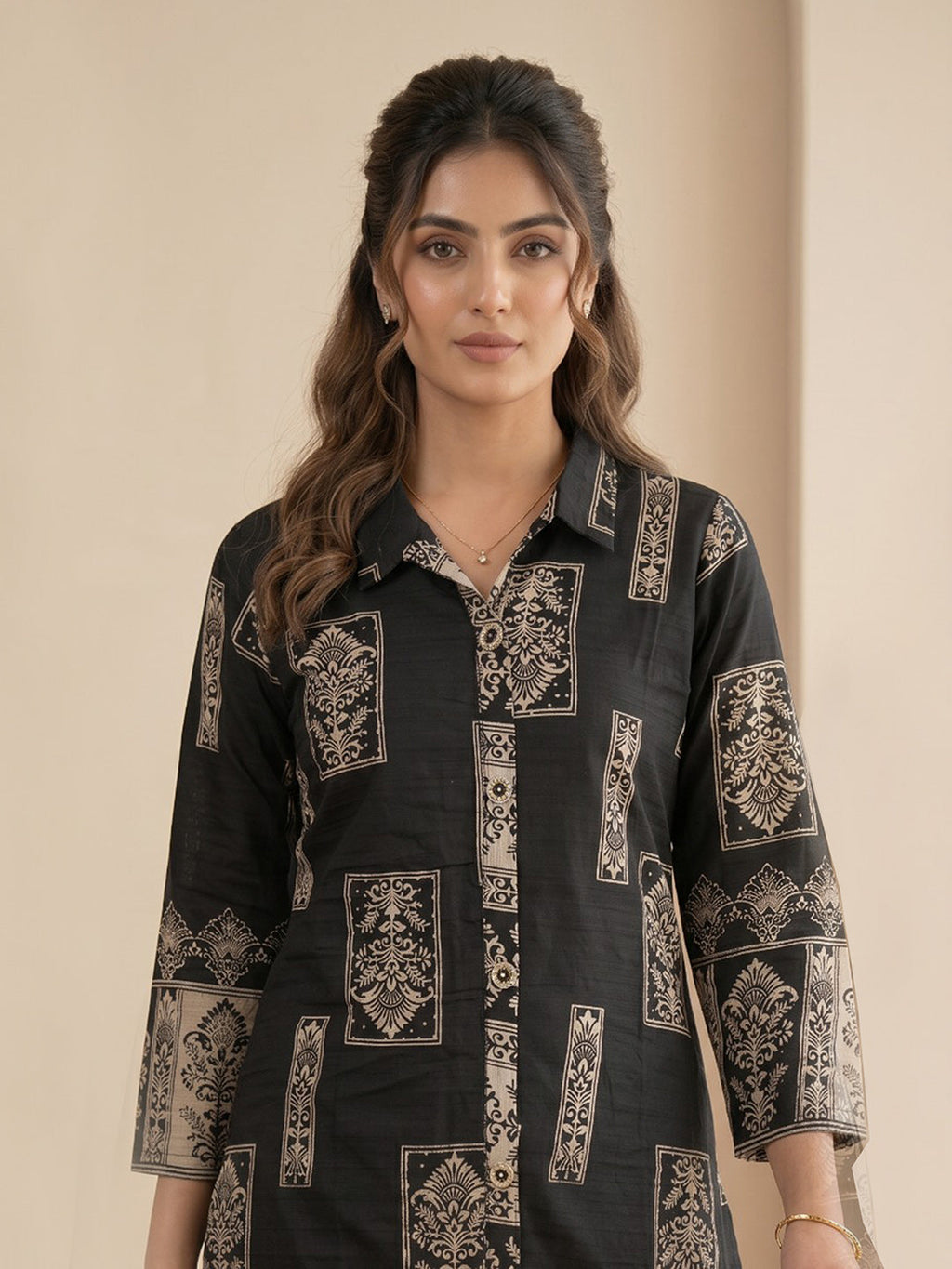 Embroidery Cotton Blend Kurta Set