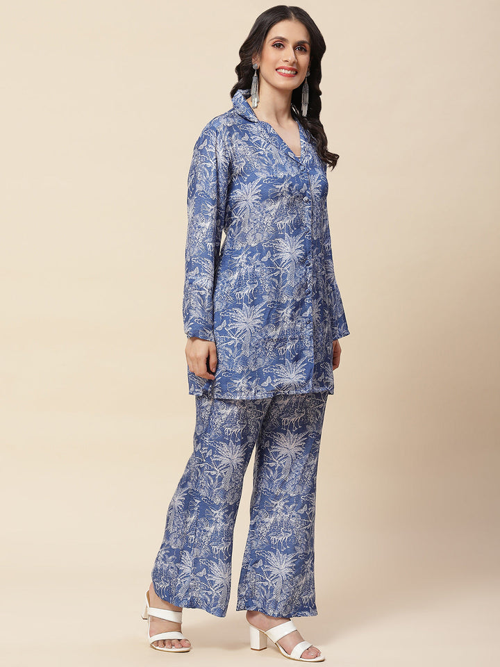 Printed Cotton Kurti With Pants