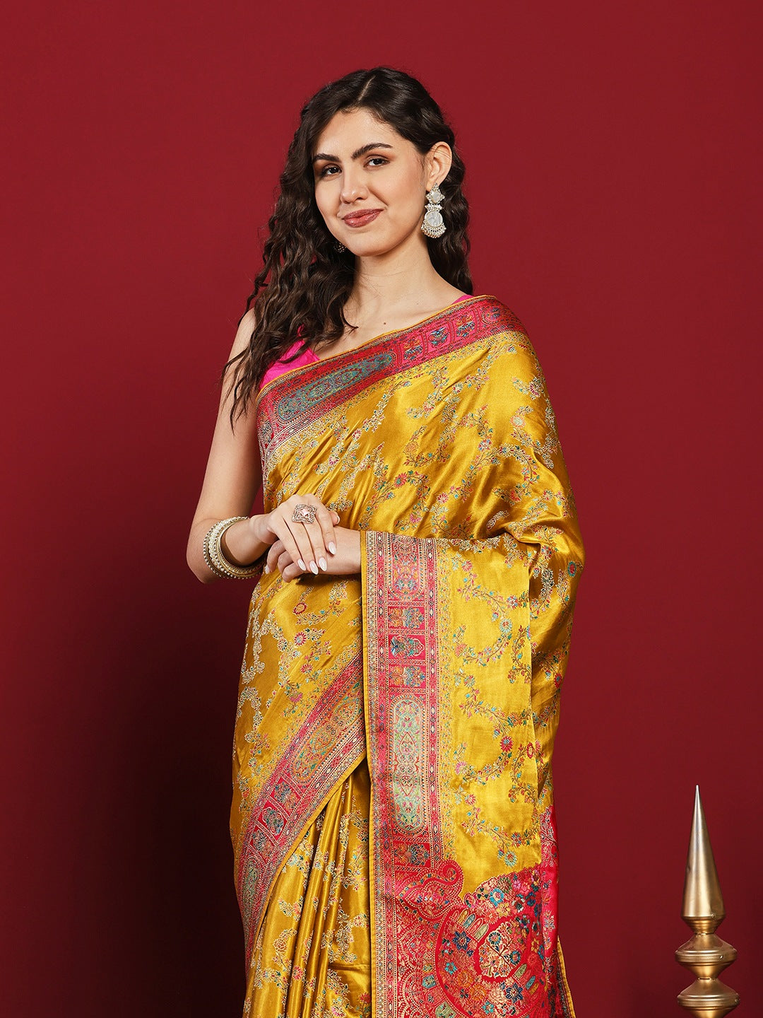 Woven Design Satin Saree
