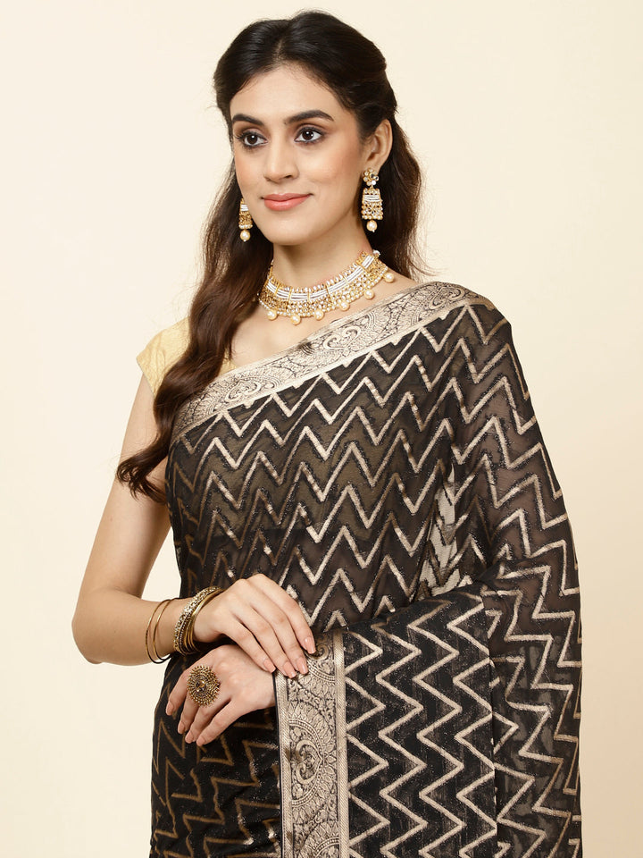 Zari Jaal Woven Chiffon Saree
