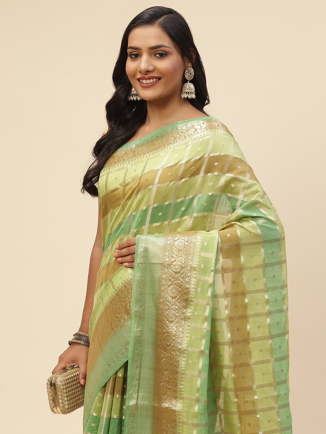Zari Jaal Cotton Woven Saree
