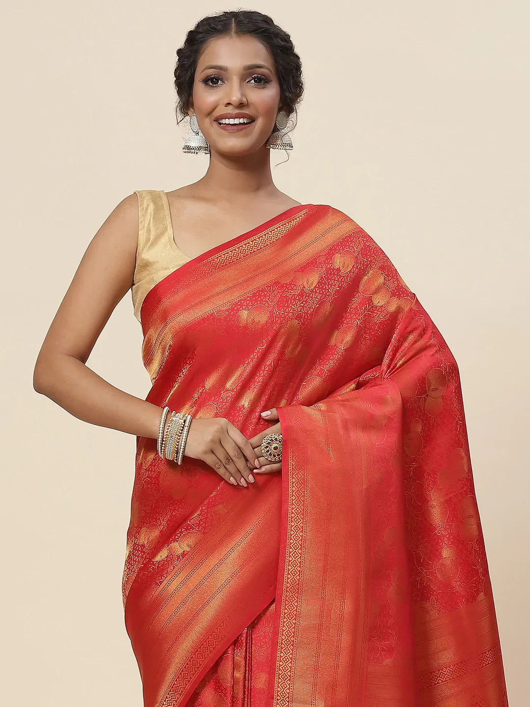 Zari Jaal Handloom Woven Saree