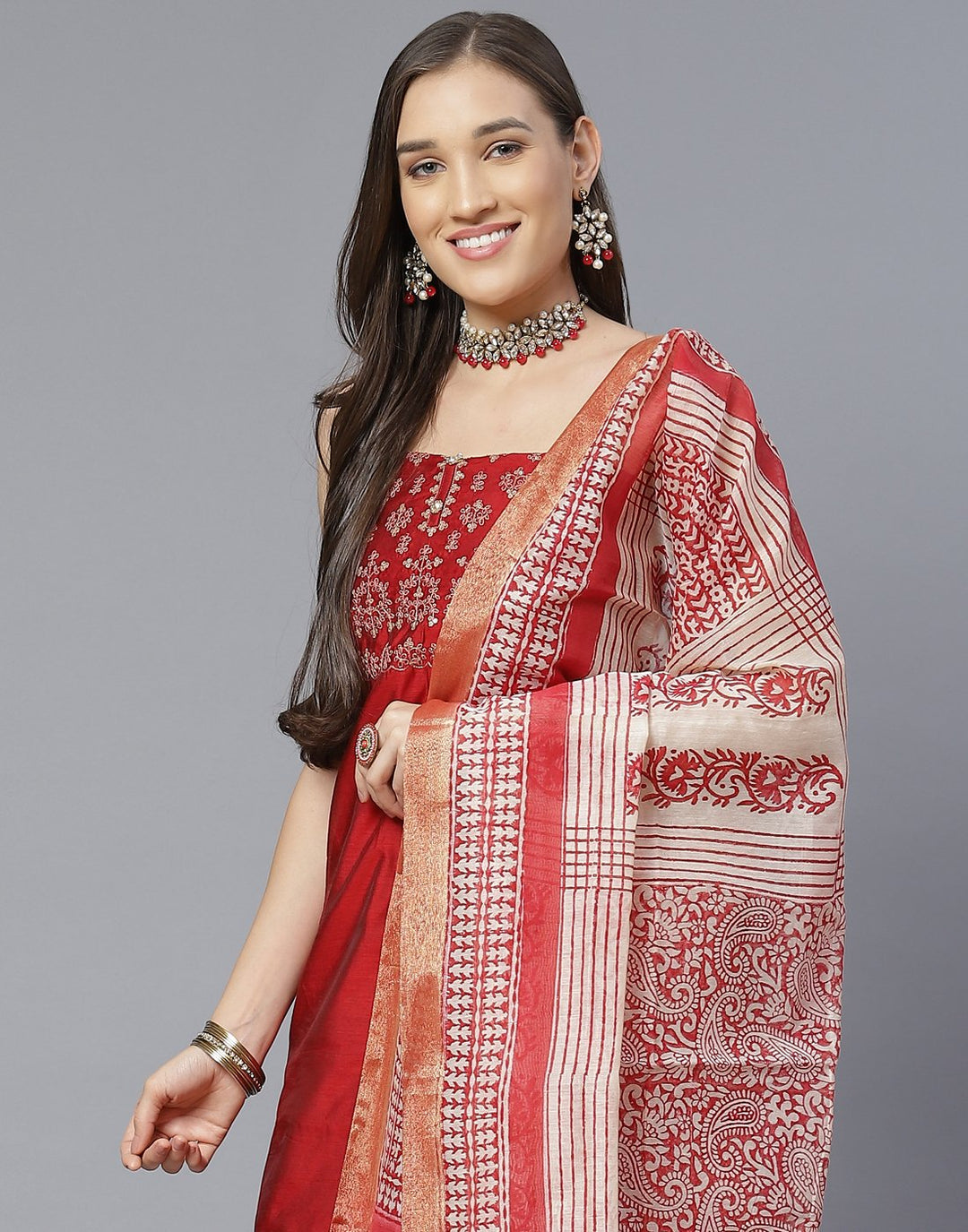 Chanderi Suit Set