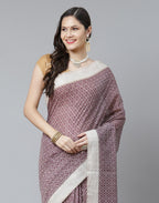 Abstract Cotton Print Saree