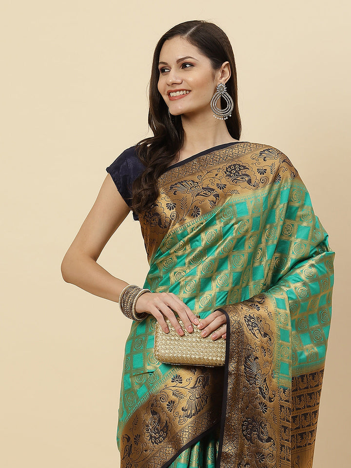 Zari Jaal Art Handloom Woven Saree