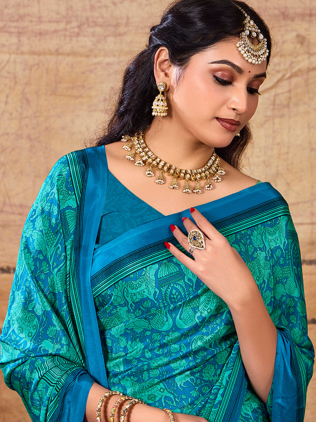 Printed Crepe Saree