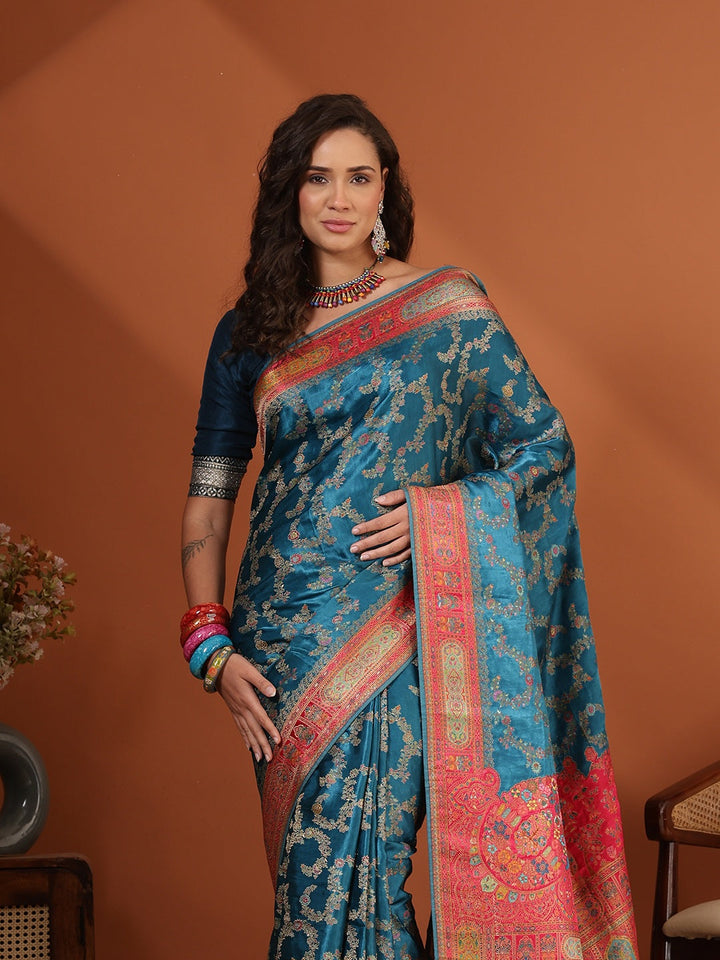 Woven Design Satin Saree