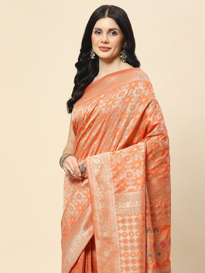 Zari Jaal Woven Art Silk Banarsi Saree