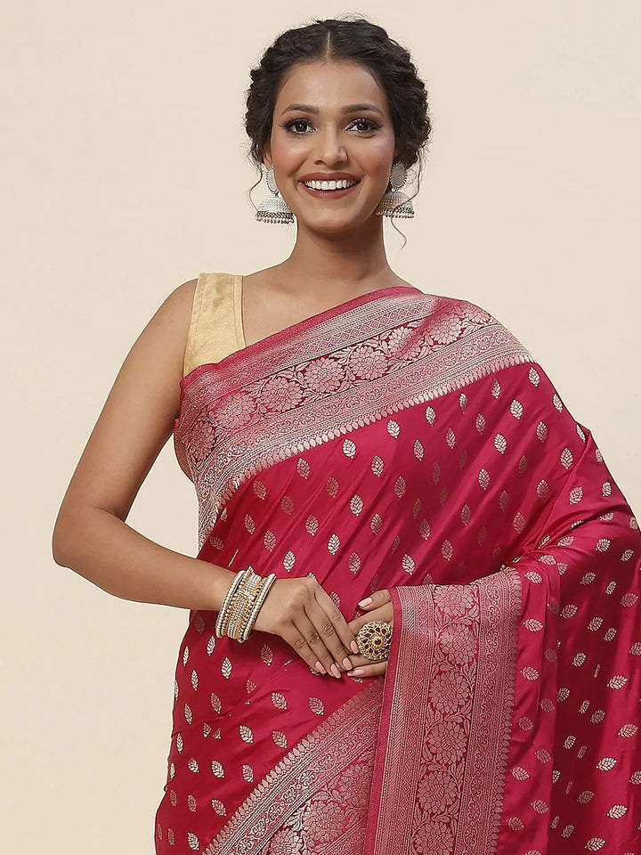 Zari Booti Handloom Woven Saree