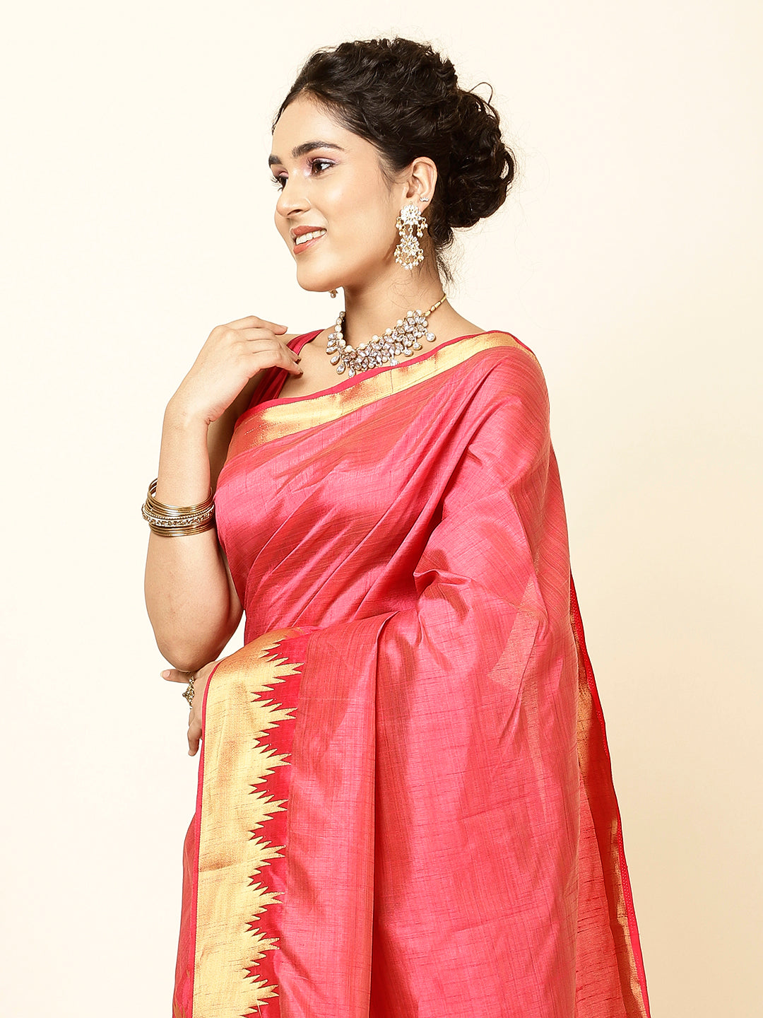 Zari Border Woven Handloom Saree