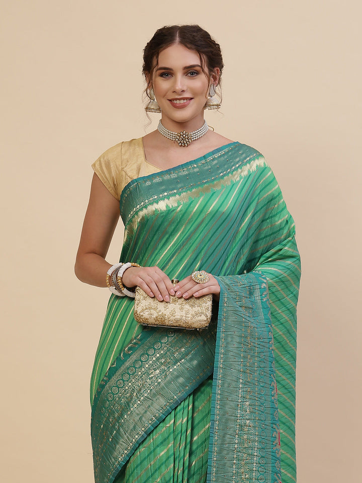 Stone Work Banarasi Woven Saree