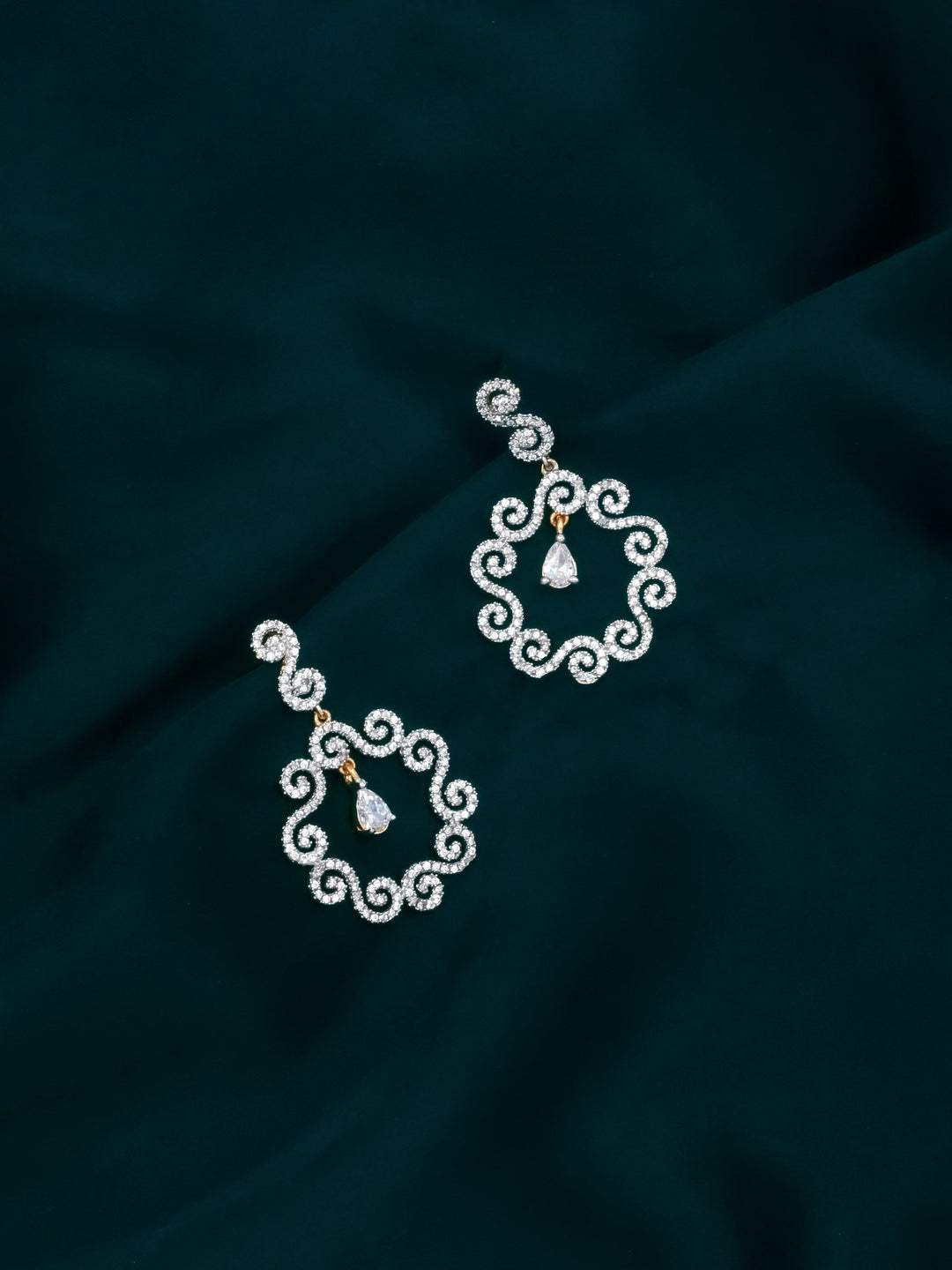 White Stones Drop &amp; Danglers Earrings