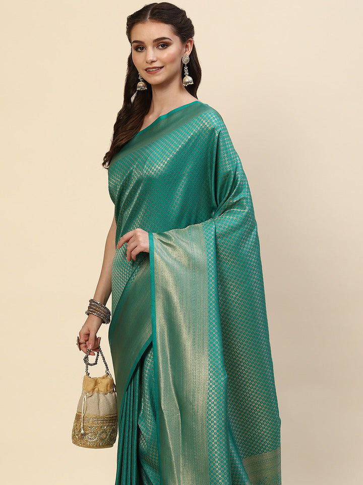 Brocade Zari Jaal Handloom Woven Saree