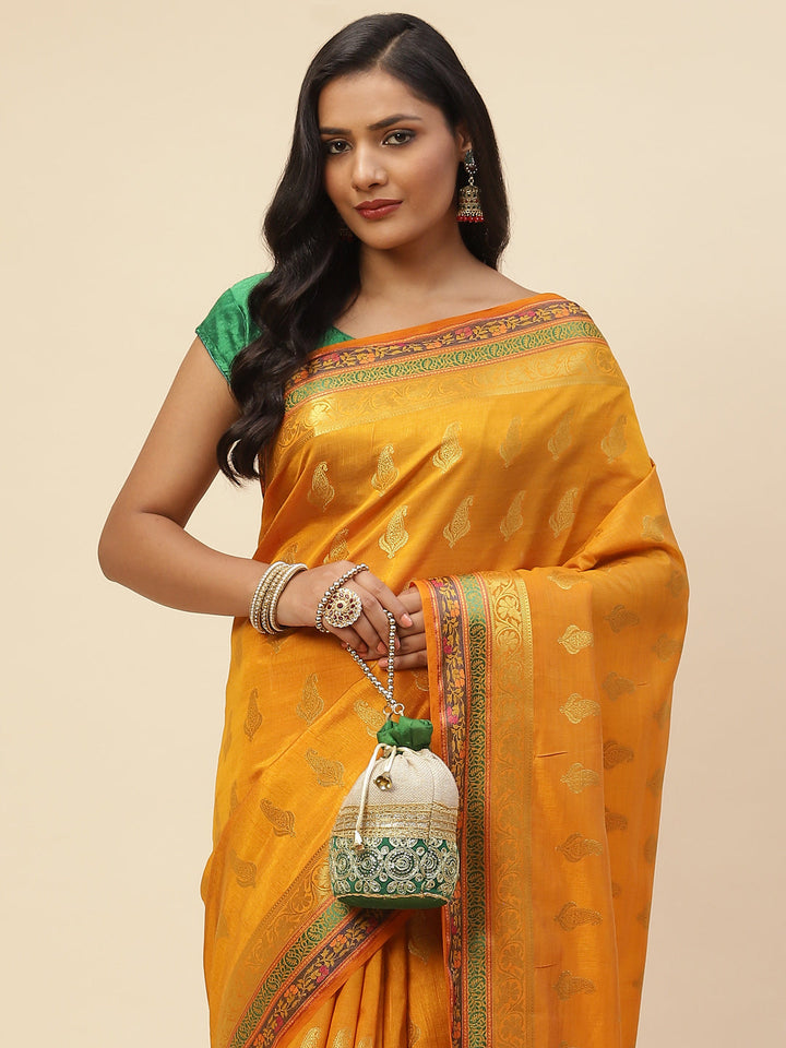 Zari Jaal Handloom Woven Saree