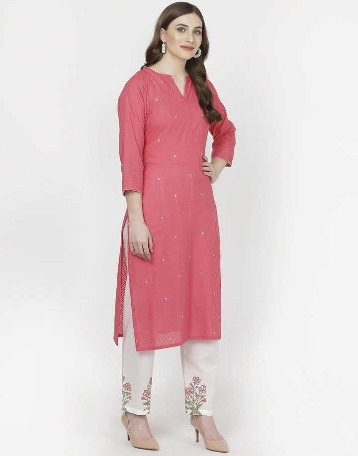 Yellow White Cotton Salwar Kameez