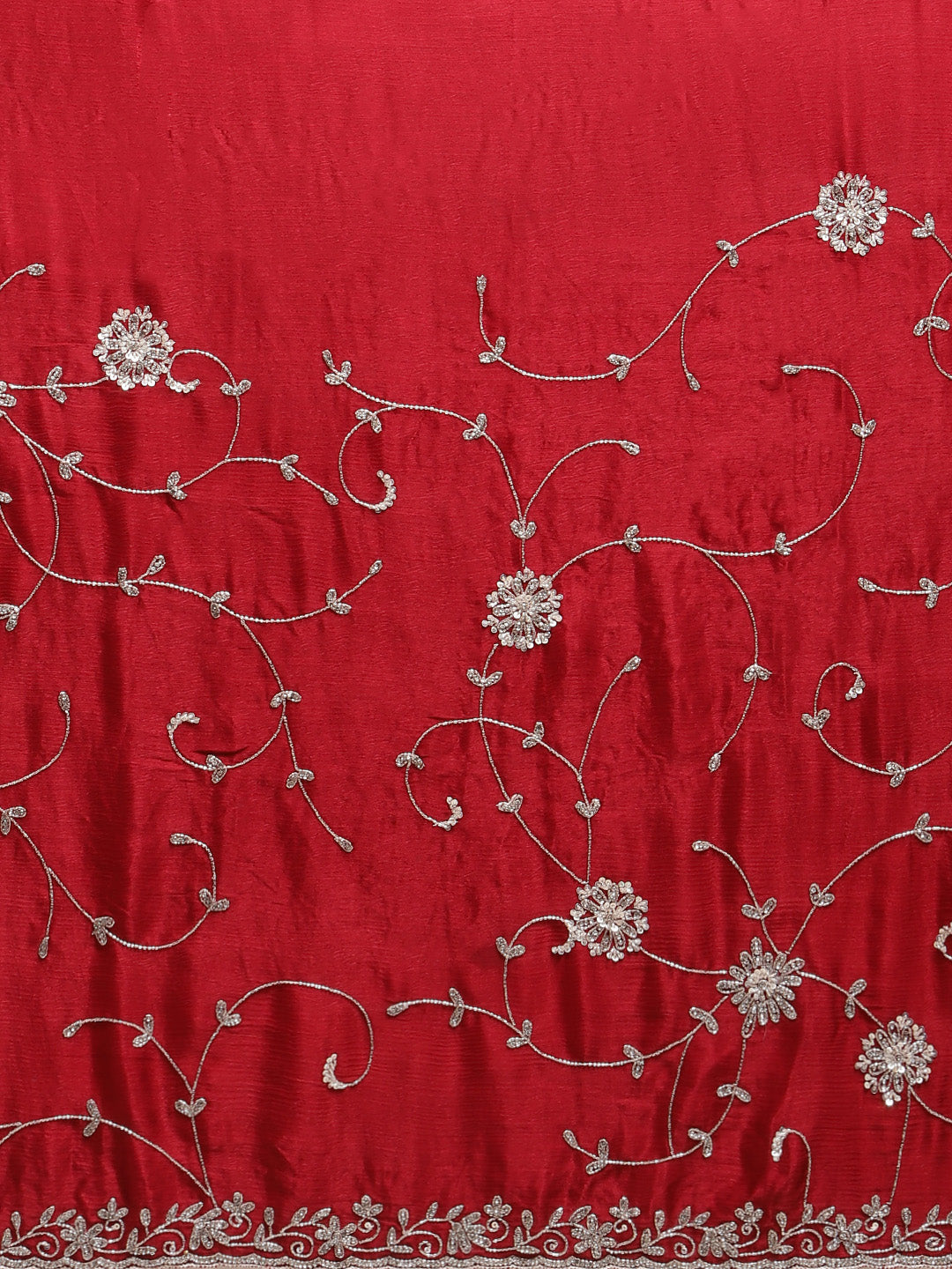 Cutdana Embroidered Crepe Handloom Saree