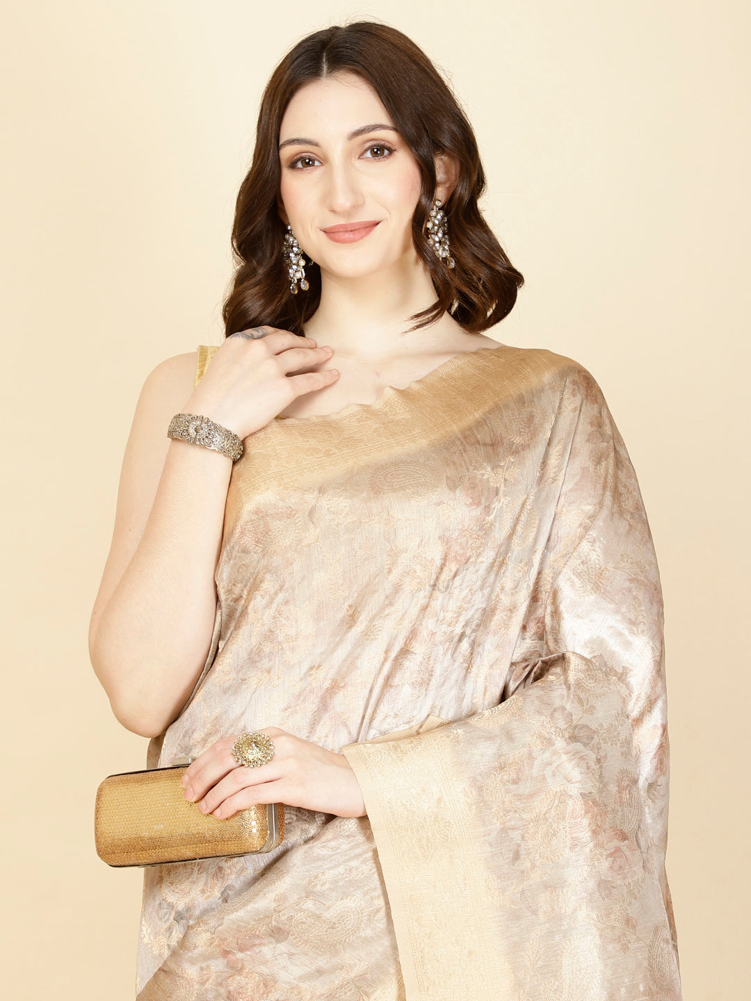 Floral Printed Handloom Saree