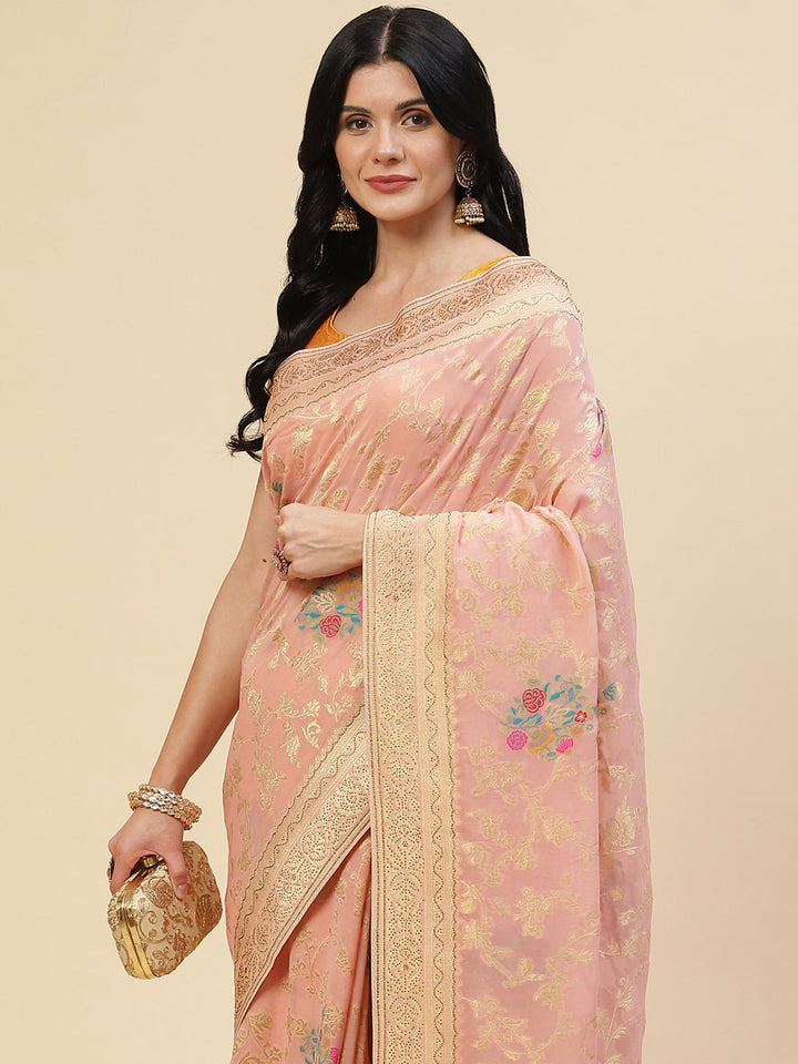 Floral Meenakari Georgette Saree