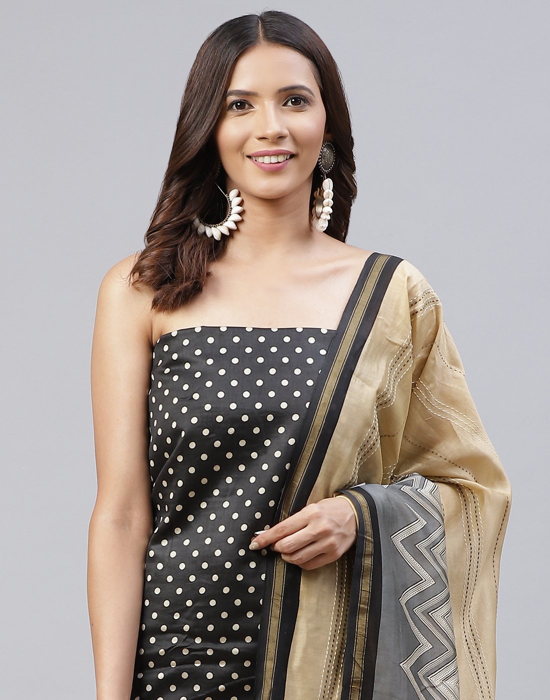 Printed Chanderi Suit Piece