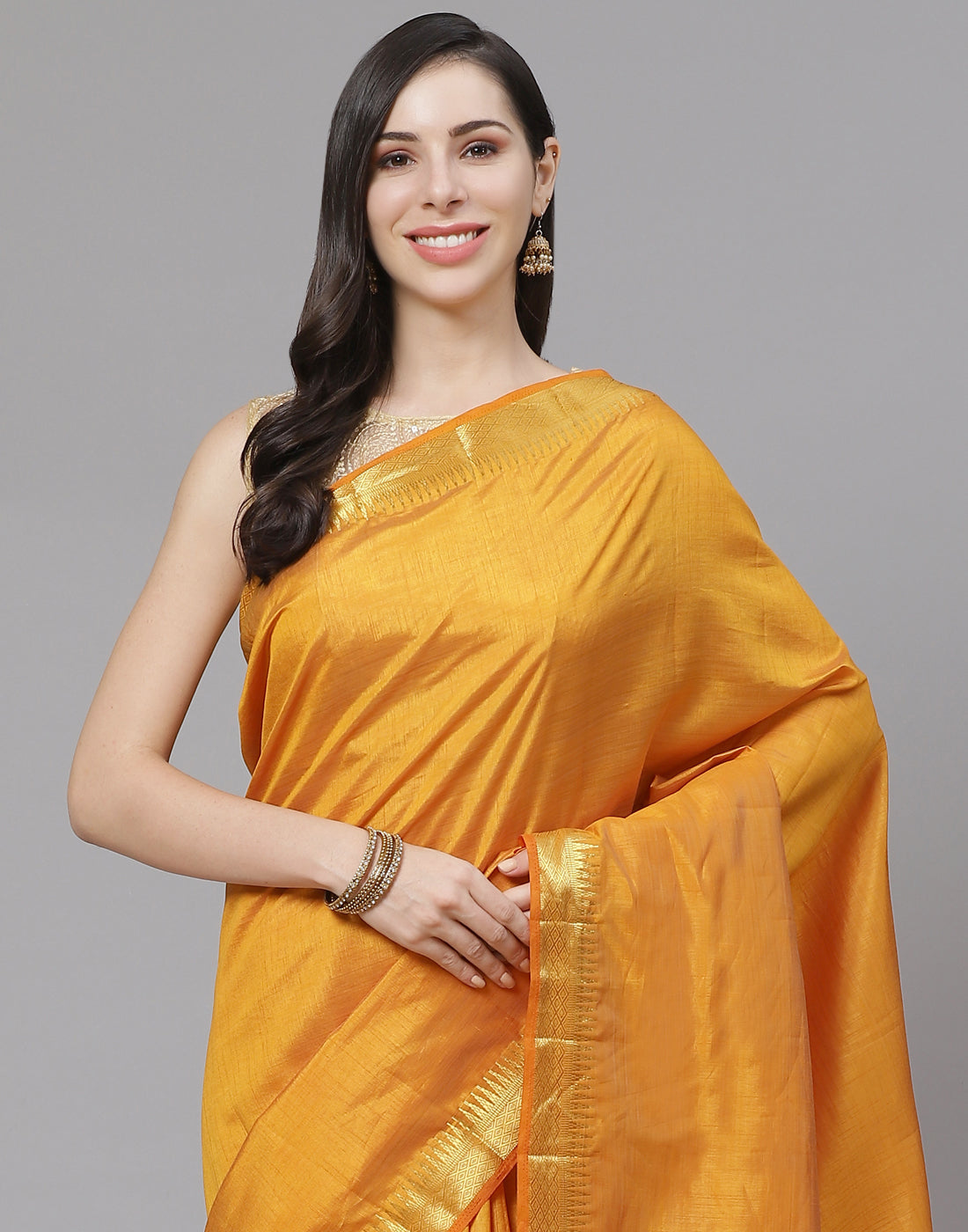 Zari Border Art Handloom Woven Saree