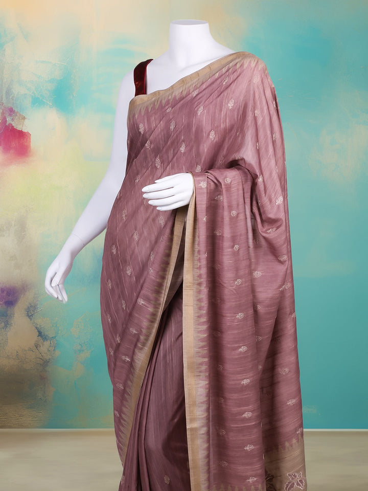 Printed &amp; Embroidered Booti Art Silk Saree