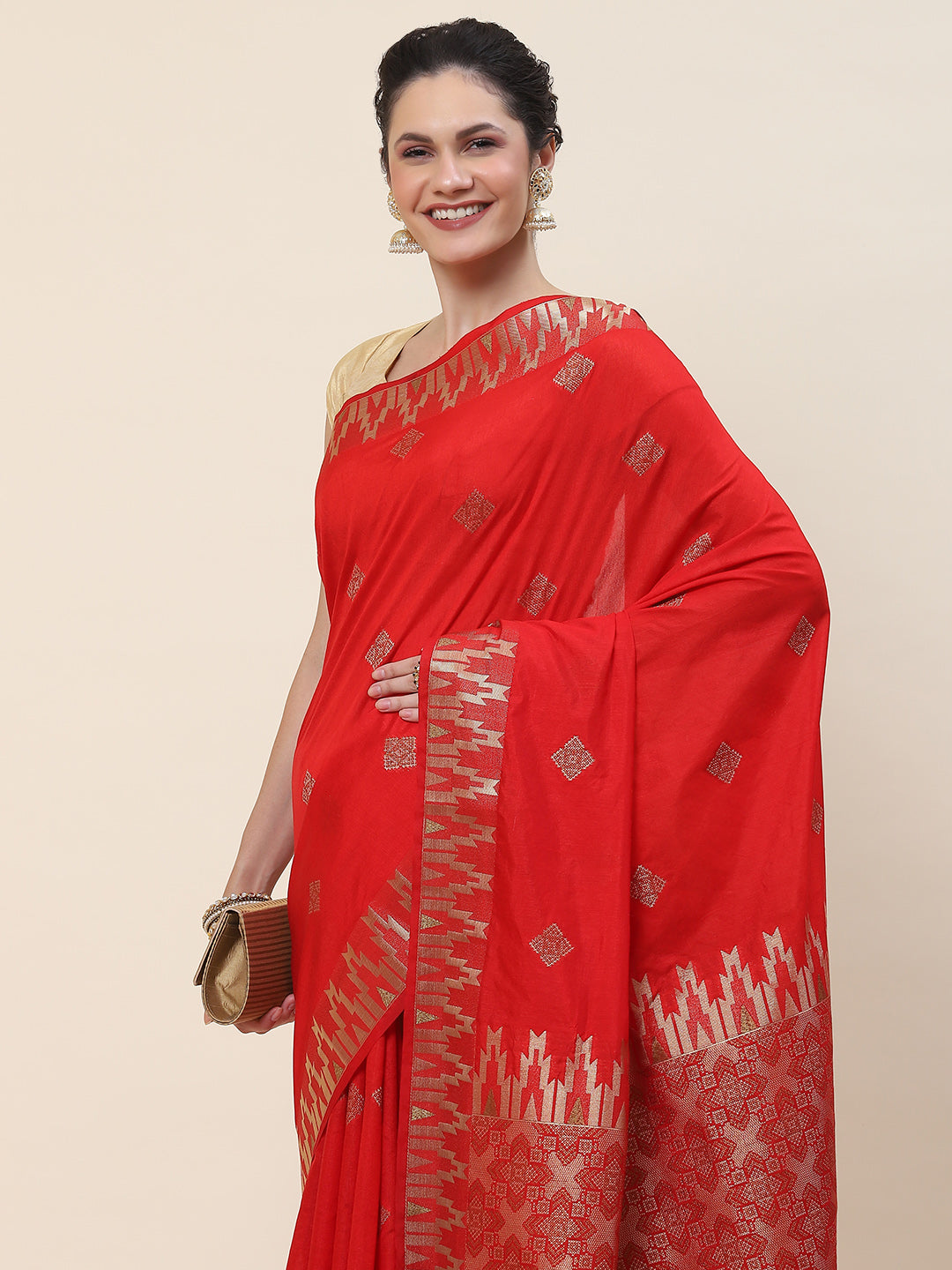 Zari Border Woven Handloom Saree