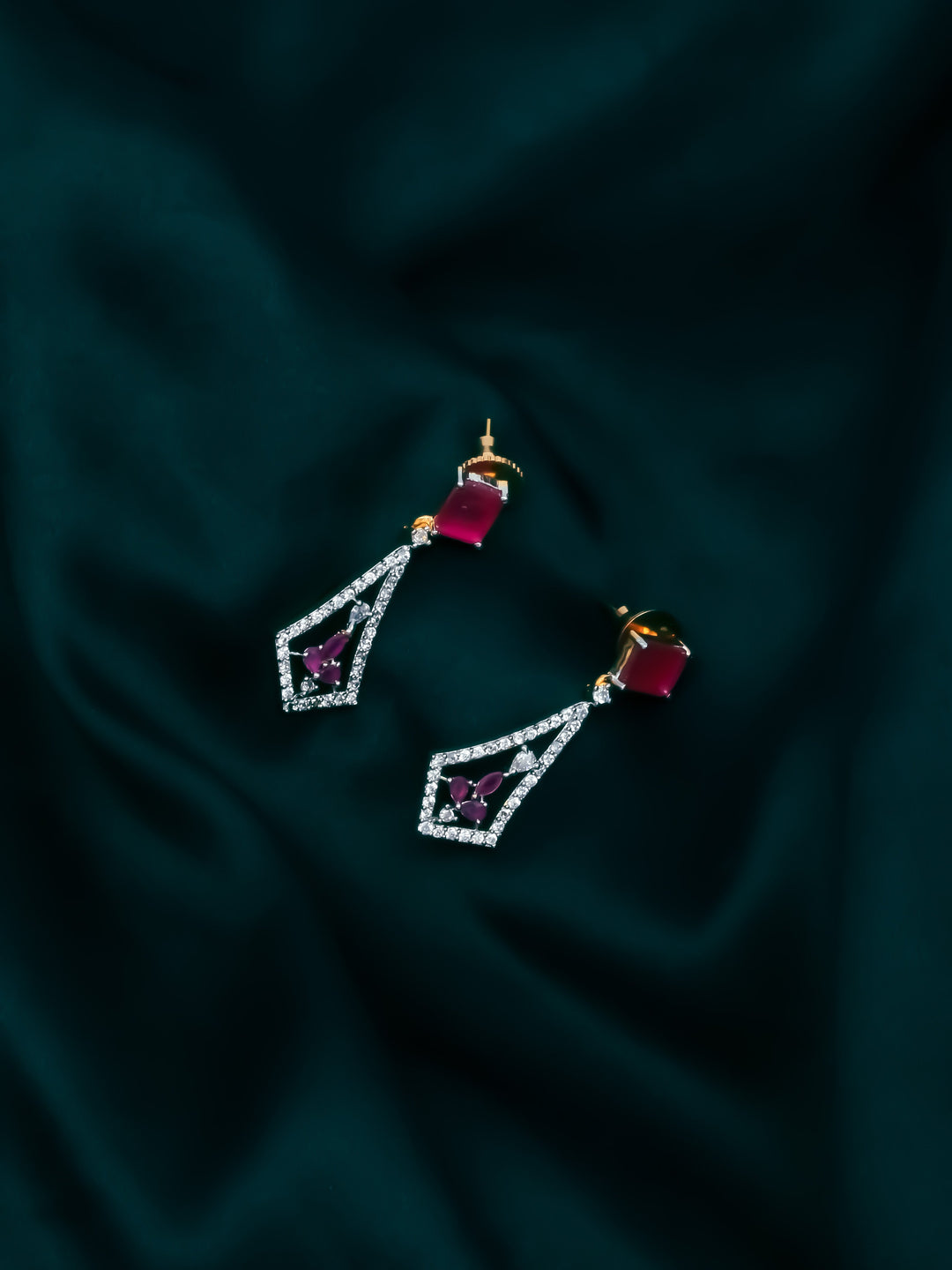 White Stones Drop &amp; Danglers Earrings
