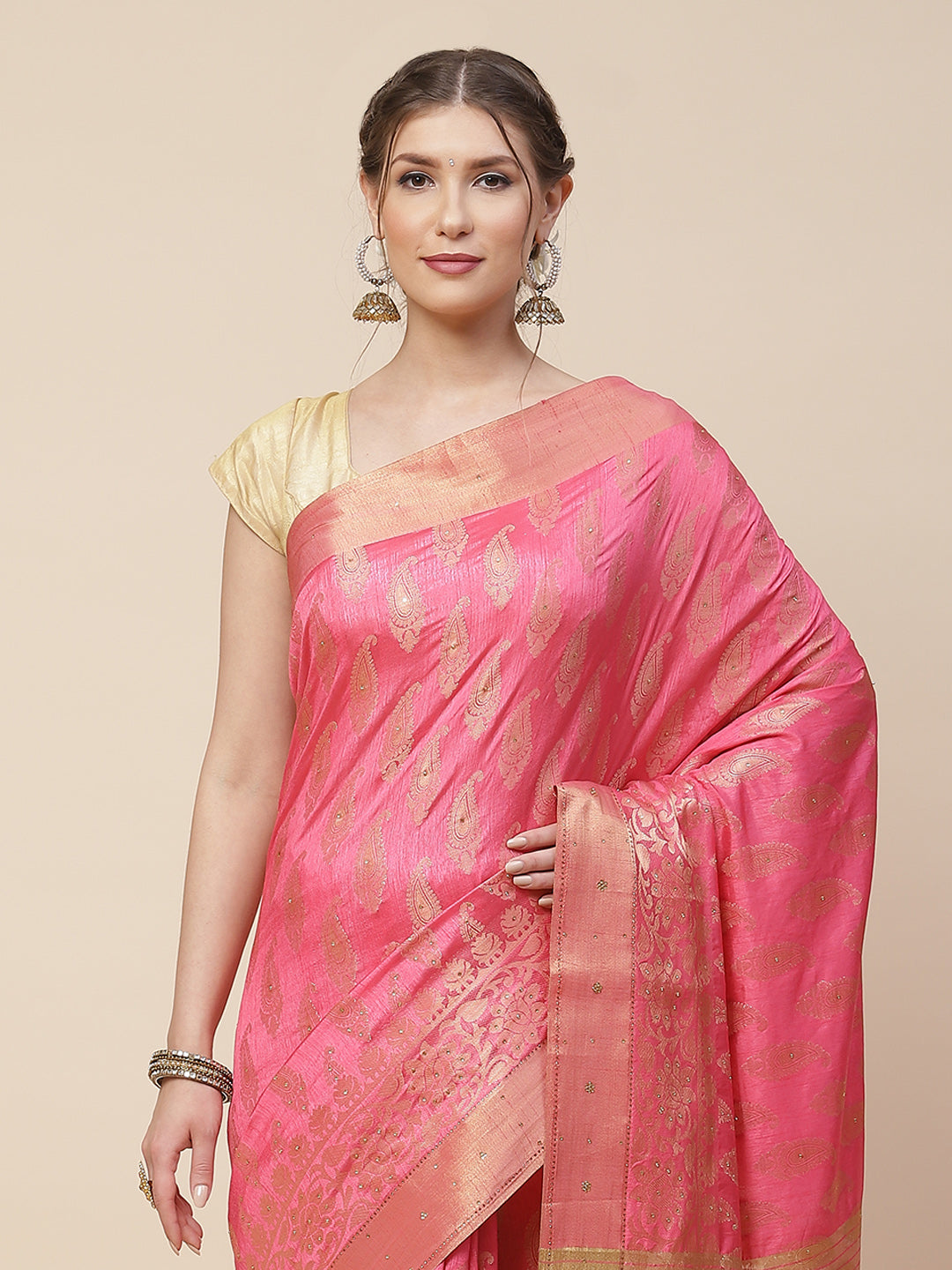 Zari Work Woven Art Handloom Saree